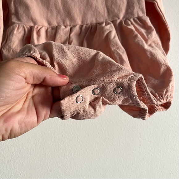 New Babe Basics Flutter Sleeve Linen Baby Romper Size 18-24 months - Picture 8 of 11